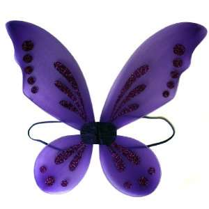  Girls Purple Fairy Princess Dressup Wings: Toys & Games