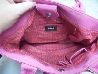 The Sak Purse Knitted Bright Pink w/Snap Closure  