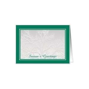 Business Christmas Cards    Seasons Greetings Silver Elegance Tree 