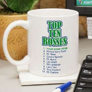  Personalized Top Ten Bosses Coffee Mug