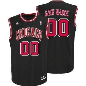  Chicago Bulls Black Replica Jersey: Customizable NBA 