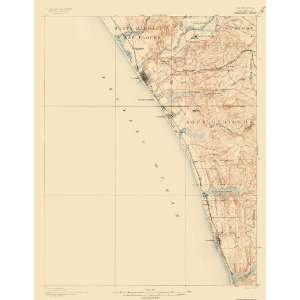    USGS TOPO MAP OCEANSIDE SHEET CALIFORNIA (CA) 1901