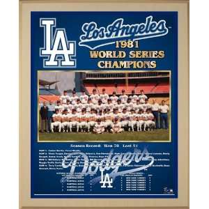  Los Angeles Dodgers Large Healy Plaque   1981 World Series 