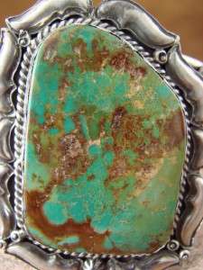 Navajo Indian Jewelry Sterling Silver Turquoise Cuff Bracelet L James 