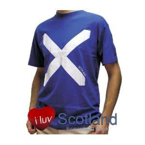  T shirt Scotland Saltire Flag Blue Patio, Lawn & Garden