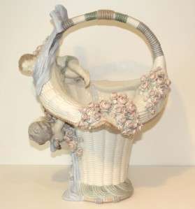 Turn Teplitz Amphora Vase Cherubs & Flowers ca 1904  