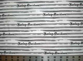 Heritage HARLEY DAVIDSON Signature Logo quilt Fabric 82x35  
