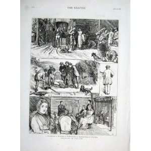  Shooting In Holland Antique Print 1876 The Accident
