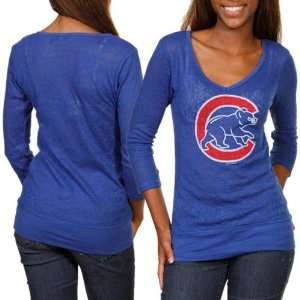  Touch by Alyssa Milano Chicago Cubs Ladies Burnout Thermal 
