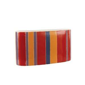  Amare Short Red Striped Vase: Kitchen & Dining