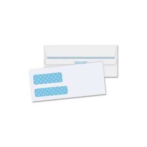 envelopes offer double windows for return address and mailing address 