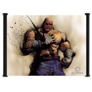  Street Fighter IV 4 Sagat Game Fabric Wall Scroll Poster 