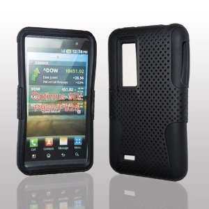 New Black Mesh Silicone Combo Case for LG Thrill 4G/Optimus 3D 