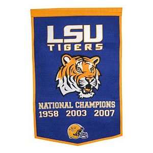  LSU Tigers 2007 National Champion 24x36 Dynasty Wool 