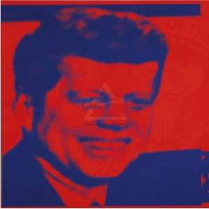 Andy Warhol 21W by 21H  JFK CANVAS Edge #3 3/4 image 