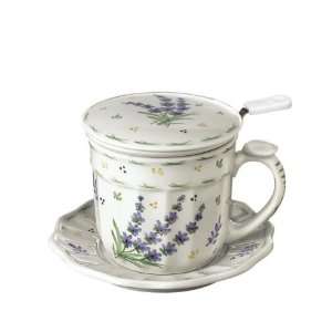  Andrea by Sadek Covered Tea Coffee Mug Lavender 