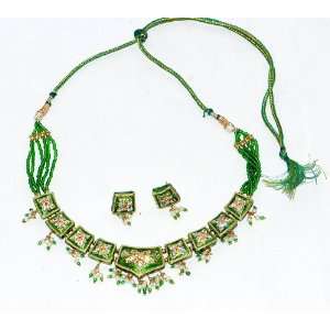  Typical Designer Indian Handmade Lakh Lac Jewelry Necklace 