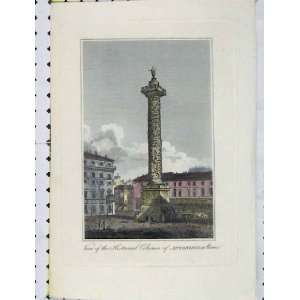    View Historical Column Antoninus Rome C1850 Colour