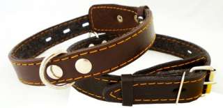 15 19 Leather Dog Collar Black Medium  
