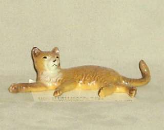 Hagen Renaker Miniature Ceramic Retired Lying Cat  