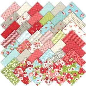  Moda Ruby Charm Pack 5 Quilt Squares: Arts, Crafts 