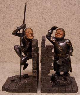 Bookends Pair of Medieval Castle Guards Book Ends NIB  