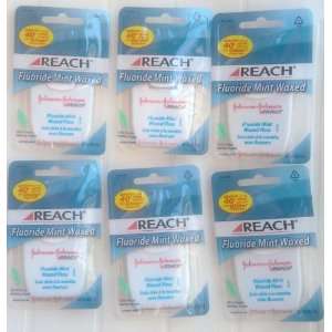  Reach Fluoride Mint Waxed Dental Floss, 55 Yds EA. (PACK 