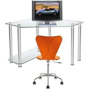    Corner Glass Computer Desk by RTA Products