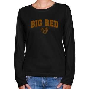  Cornell Big Red Ladies Black Logo Arch Long Sleeve Classic 