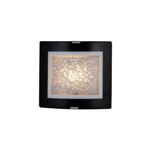    1203 Mondo 1 Light Wall Sconce in Satin Nickel with Antarctica glass