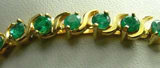 INCREDIBLE COLOMBIAN EMERALD BRACELET 7.40 CTS  
