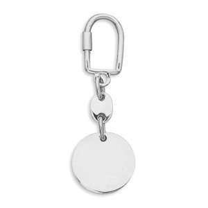  Silverflake  Round Engravable Key Ring Jewelry