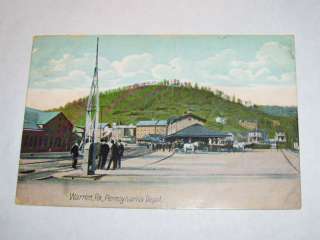 Rare Pennsylvania Depot Postcard Warren Pa. 1910 German  