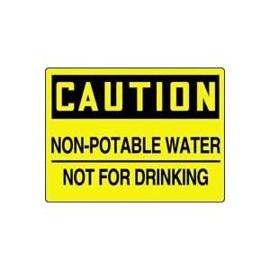    POTABLE WATER NOT FOR DRINKING Sign   10 x 14 Adhesive Dura Vinyl
