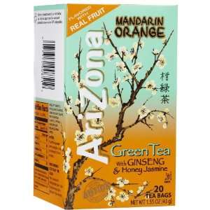 Bigelow Mandarin Orange w/ Ginseng & Honey Jasmine Tea Bags, 20 ct, 3 