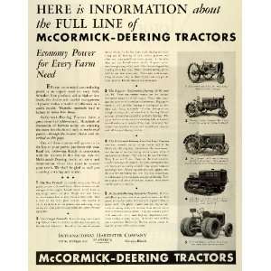   Farm Tractors Equipment Models   Original Print Ad