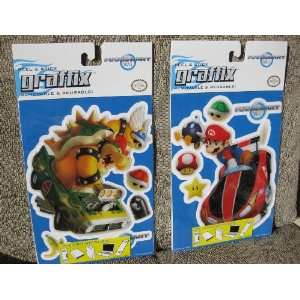  Mario Kart Wii Graffix Removable and Reusable Stickers 