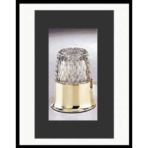   Candle Lamp   Metal Base w/ Brass Finish, Clear Diamond Point Globe