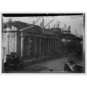 Pennsylvania Railroad Station,in construction,New York:  