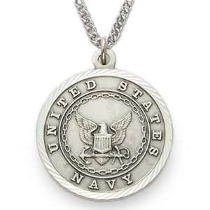   USN Medal, Cross on Back Christian Jewelry Military Jewelry Jewelry
