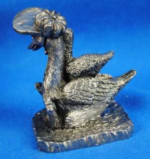 Vintage Pewter Mother Goose Ricker Figurine 1987 9139  