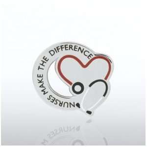   Lapel Pin   Nurses Make the Difference   Stethoscope