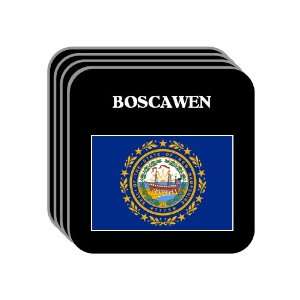  US State Flag   BOSCAWEN, New Hampshire (NH) Set of 4 Mini 