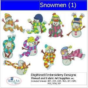 Digitized Embroidery Designs   Snowmen(1)
