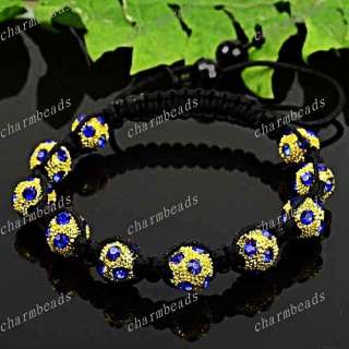 Bracelet Shamballa Rhinestone Ball Gem Charm Beads 1X  