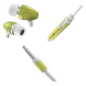 Premium Green Metal Bullet Stereo Headset Hands free Earphones for HTC 