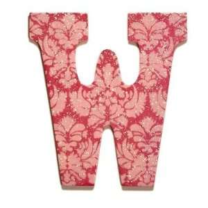  Hot Pink Damask Glitter Wall Letters: Baby