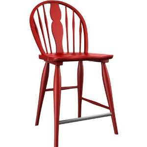  Broyhill   Color Cuisine Windsor Counter Stool in Rouge 