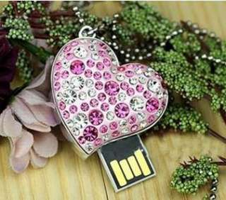   Crystal Heart 4GB/8GB/16GB/32GB USB 2.0 Flash Memory Drive Disk