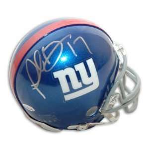 Plaxico Burress Autographed/Hand Signed New York Giants Mini Helmet